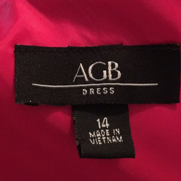 AGB Pink Dress with Cap Sleeves - Picture 3 of 3